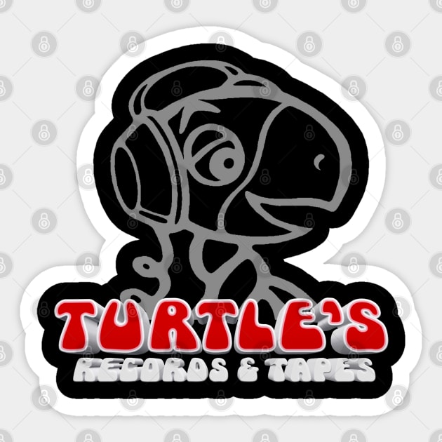 Turtle's Records & Tapes - 3D Text Sticker by RetroZest